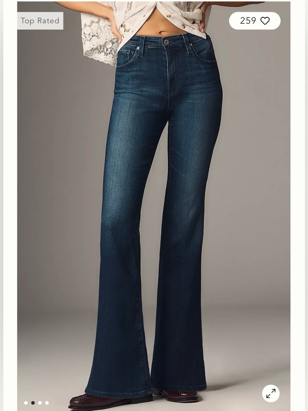 AG Jeans Farrah Bootcut High-Rise Fit 30x32 Dark Blue Premium Cotton Blend EUC